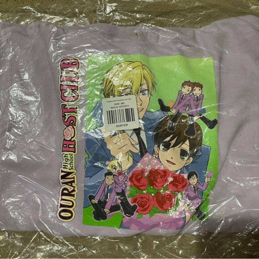 Ouran High School Host Club Roses Lavender Girls Hoodie